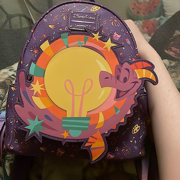 Authentic NWOT loungefly backpack EPCOT Loungefly Figment Dragon - Picture 3 of 5